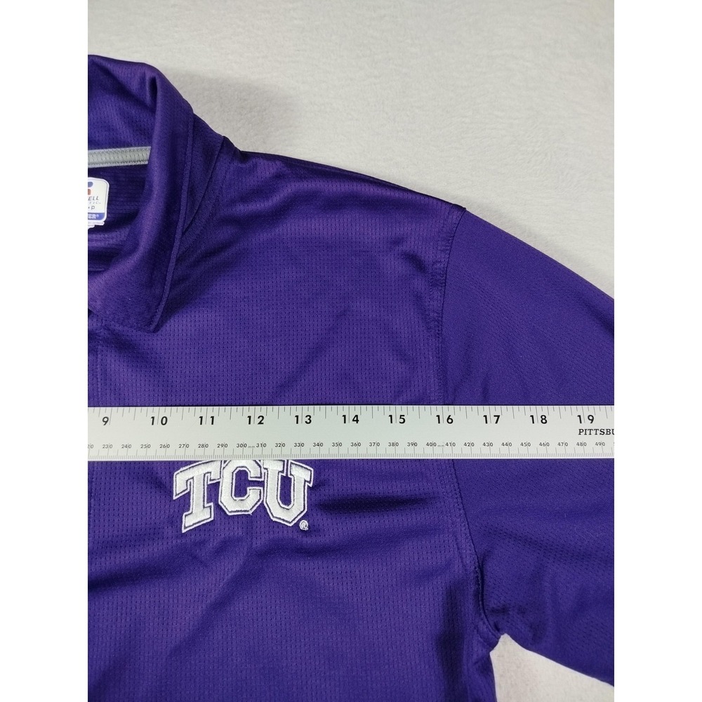Russell Athletic Polo Shirt Mens Small Purple TCU Horned Frogs NCAA Football - Picture 8 of 10